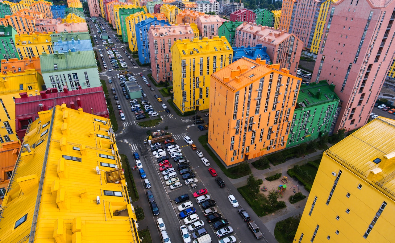 Rainbow houses