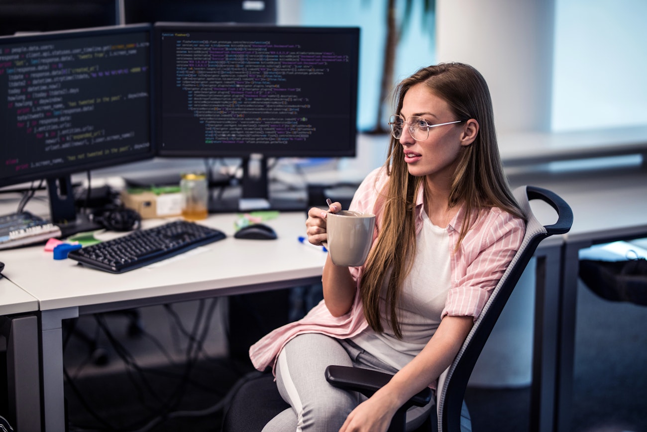 Cybersecurity engineer coffee break