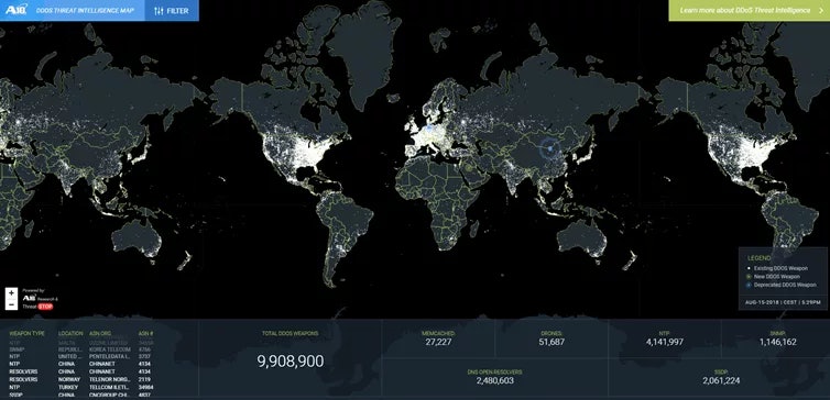 Ddos attack world map a10 networks