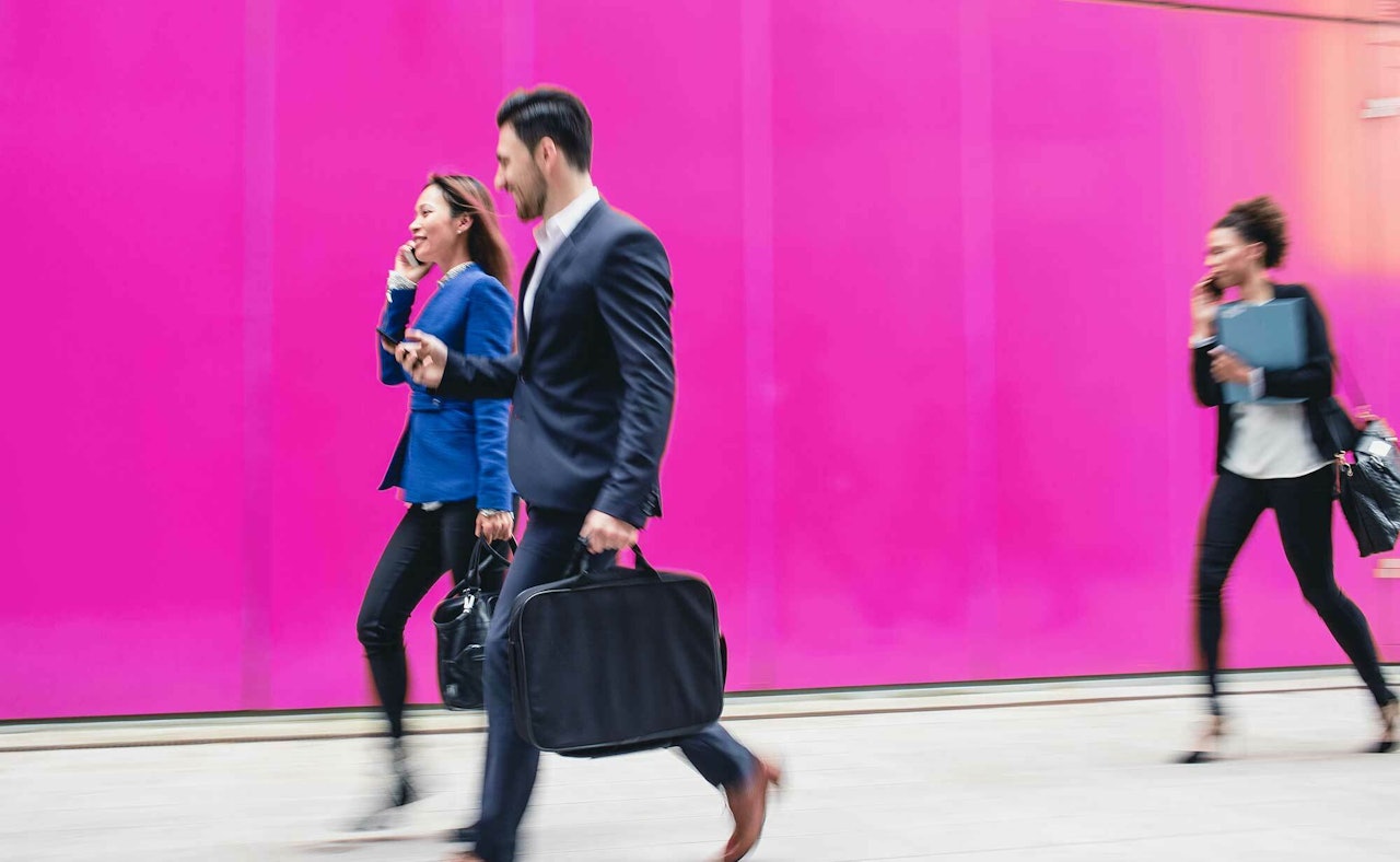 Business people walking