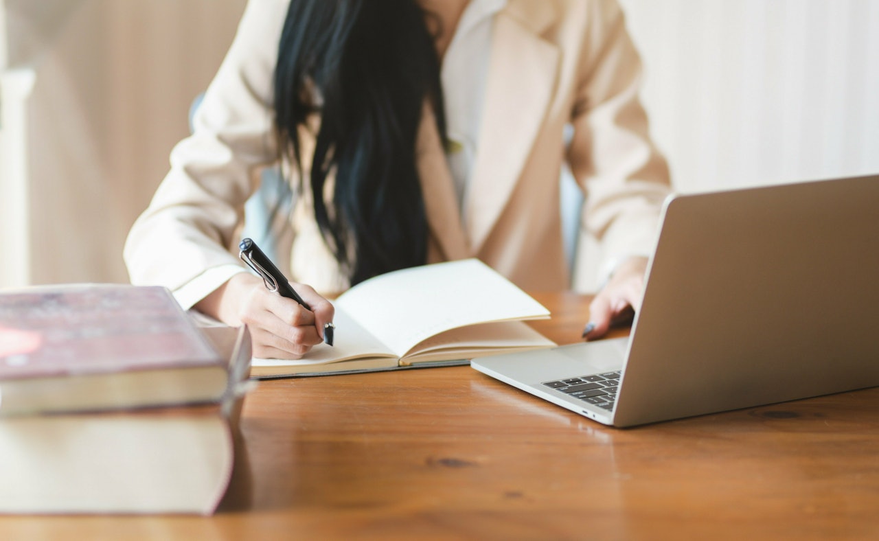 Webinar with woman